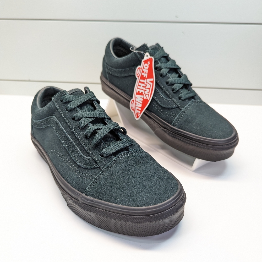 Vans Old Skool Black Outsole Darkest Spruce Suede Skateboard sneakers Women 6.5